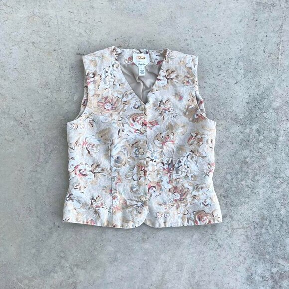 Vintage Talbots 100% Linen Vest Tank Top Shirt Women's Small - Picture 1 of 6